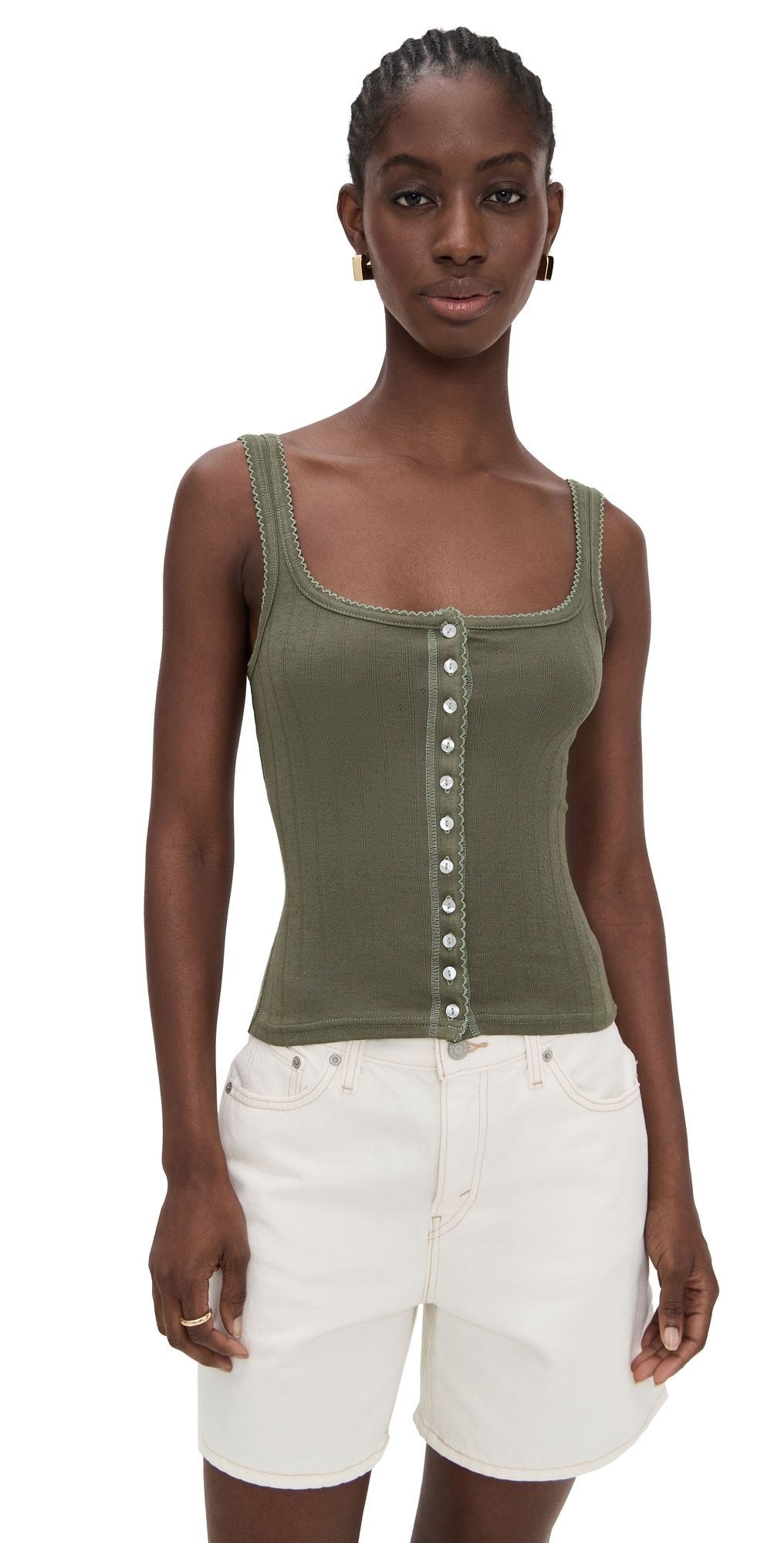 Free People End Game Pointelle Tank Adventurer L