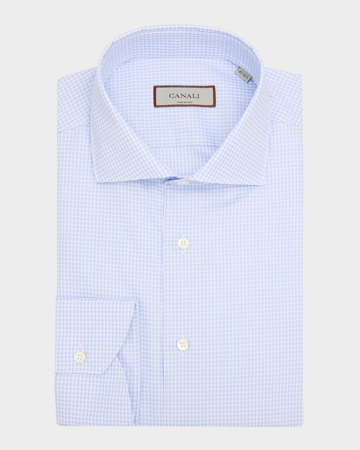 Men & apos;s Cotton Micro-Check Dress Shirt