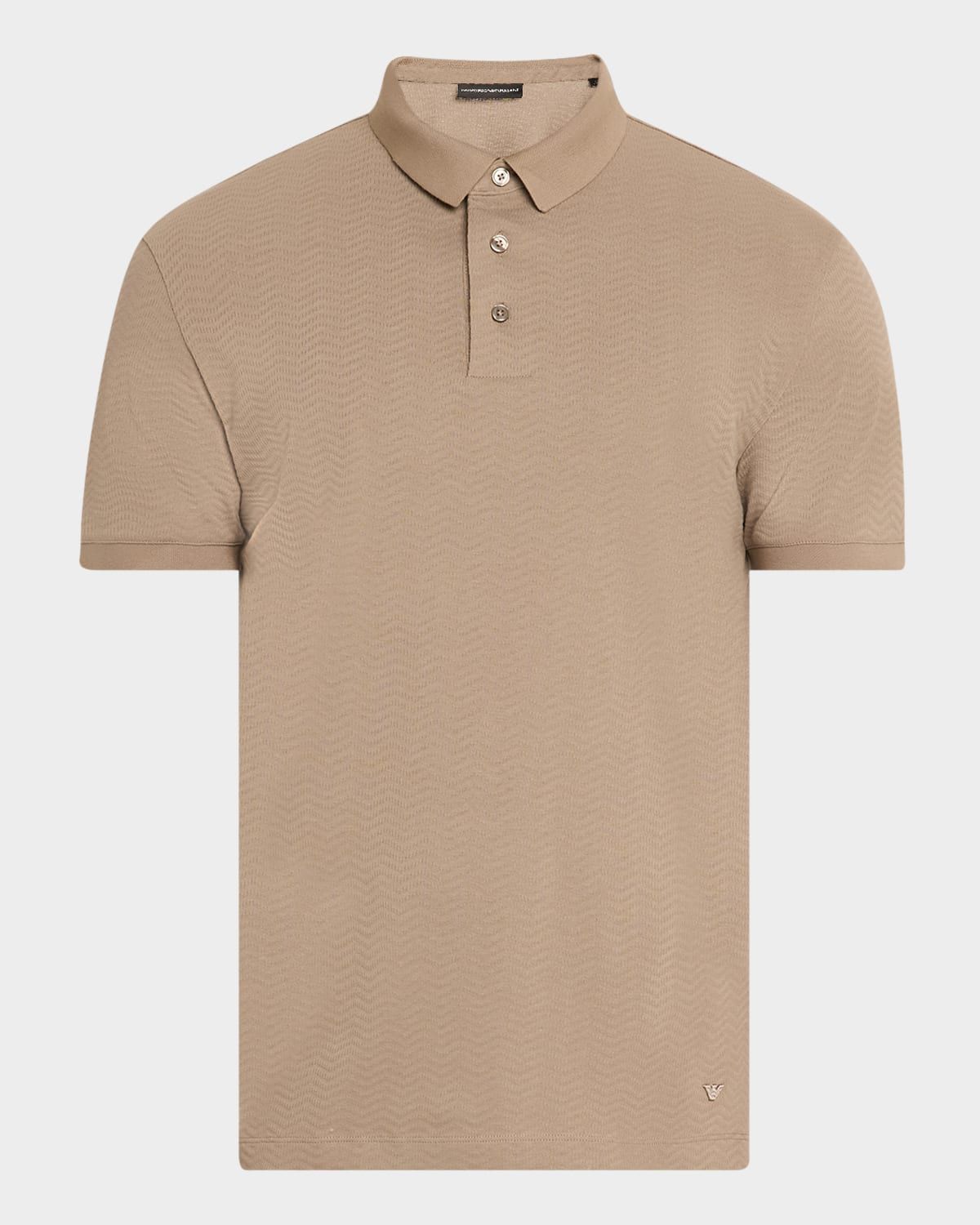 Men & apos;s Cotton Tonal Wave Polo Shirt