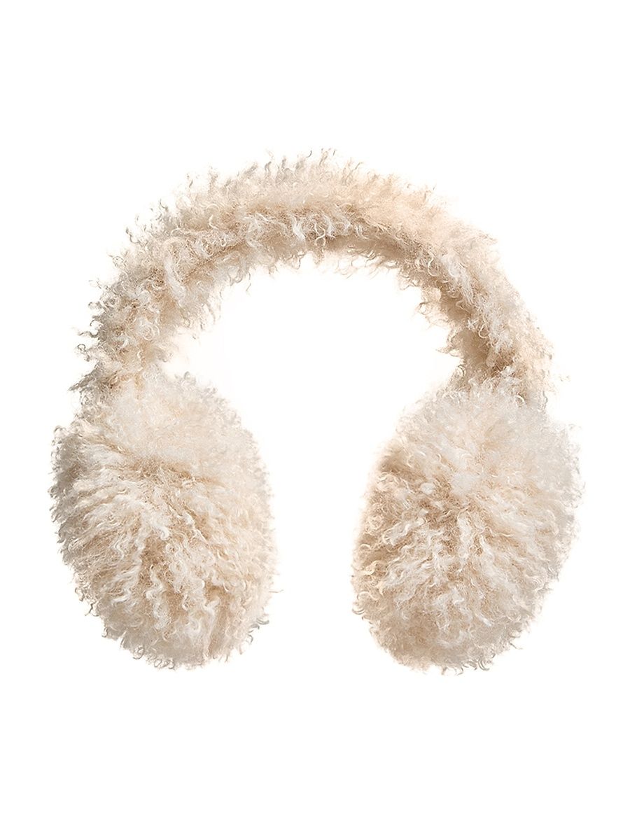 Women's Ear Muffs in Teddy - Light Beige