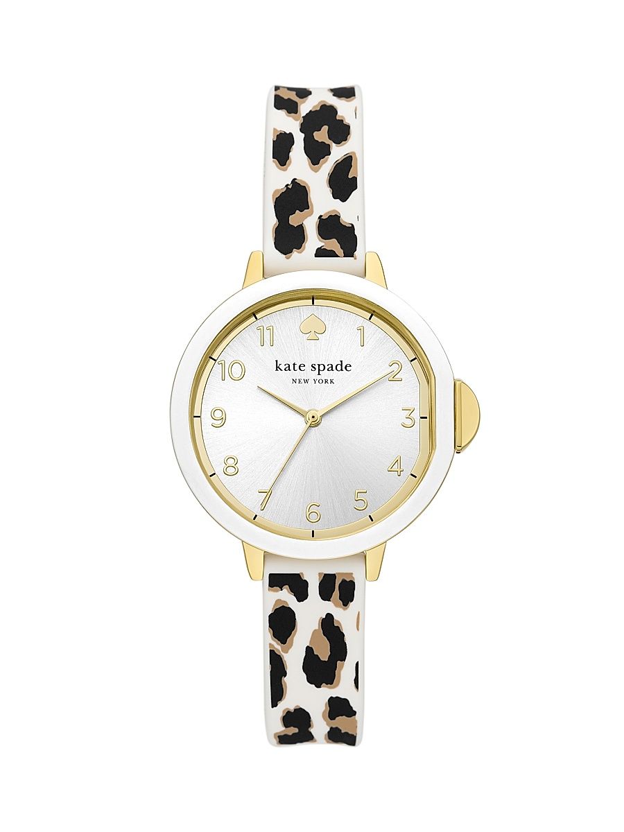 Women's Park Row Goldtone Stainless Steel & Silicone Strap Watch - Silver