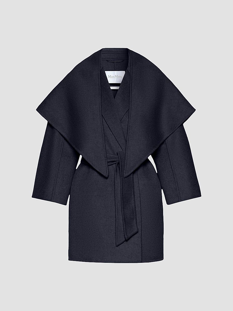 Women's Double Cashmere Coat - Ultramarine - Size 10