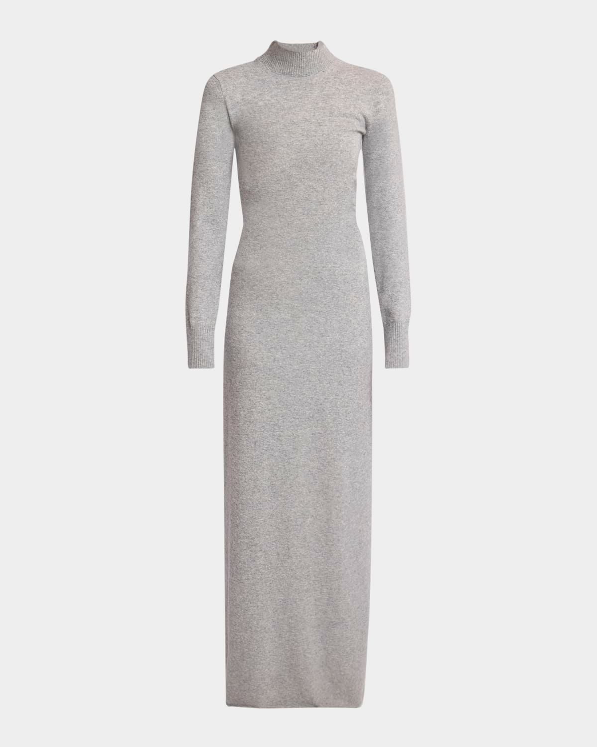 Annette Long-Sleeve Cashmere Silk Maxi Dress