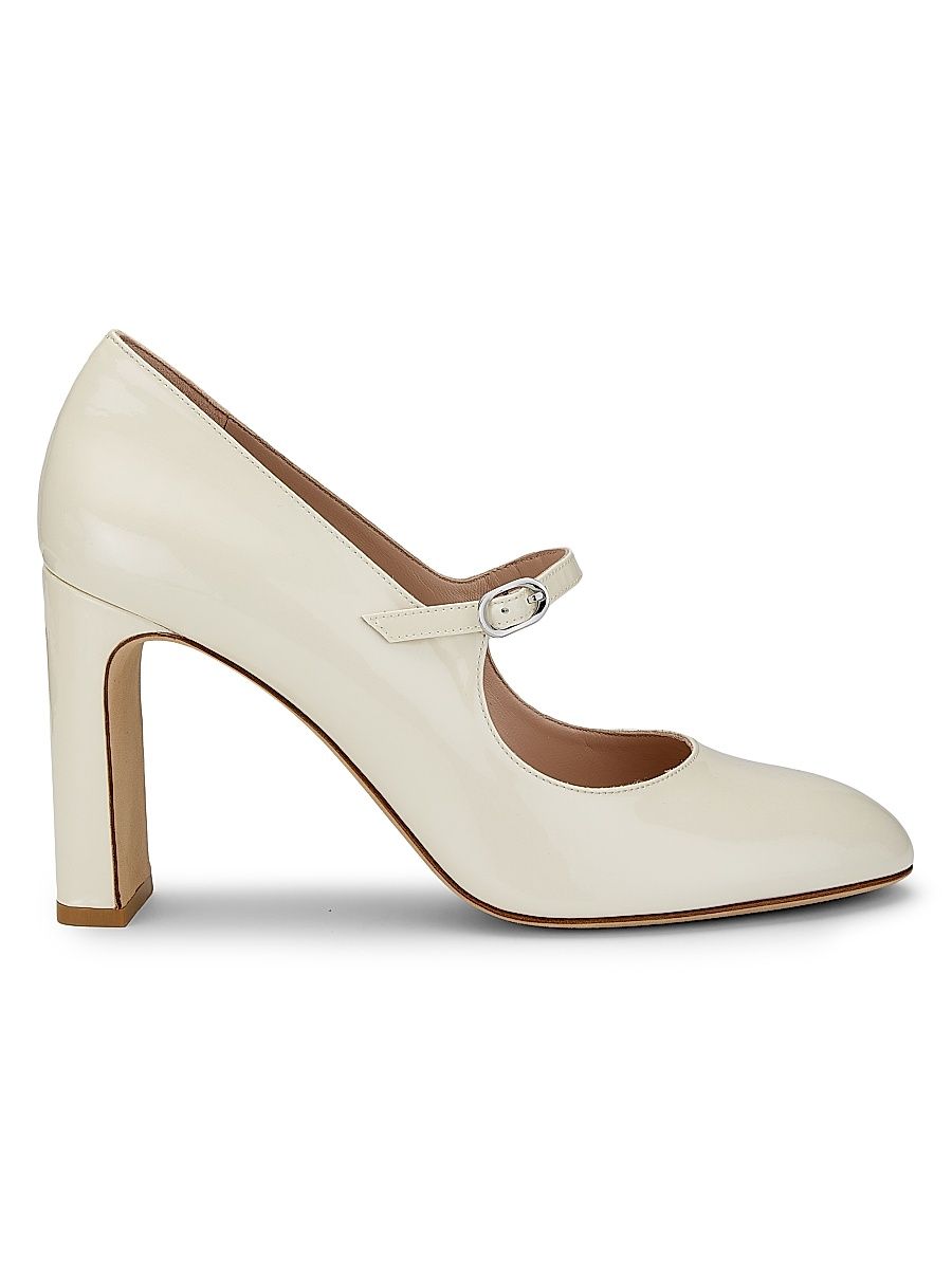 Women's Babette 85MM Patent Leather Mary Janes - Linen - Size 9