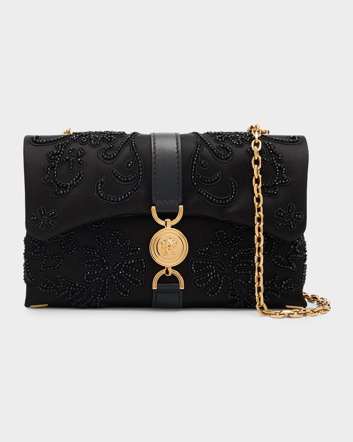 Medusa 95 Beaded Satin Crossbody Bag