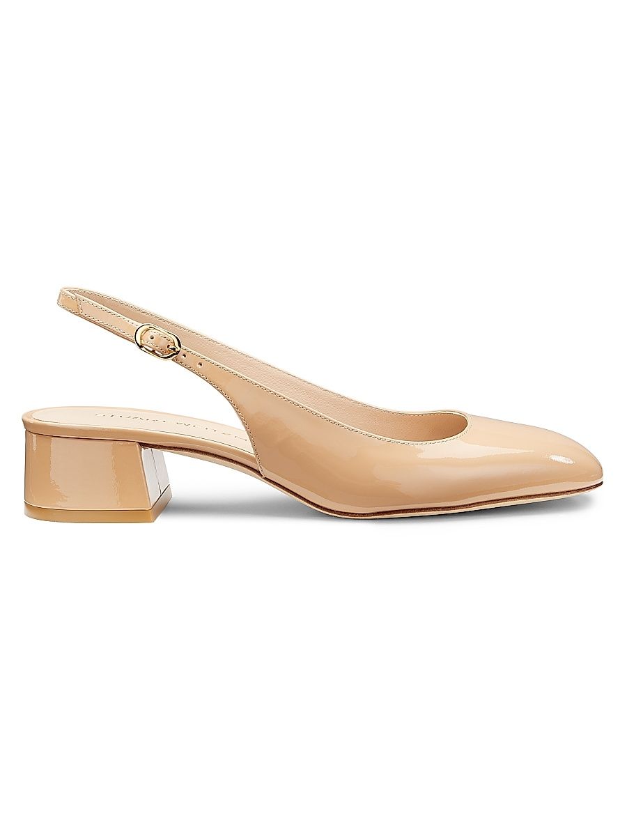 Women's Maeve 35MM Patent Leather Slingback Pumps - Adobe - Size 8