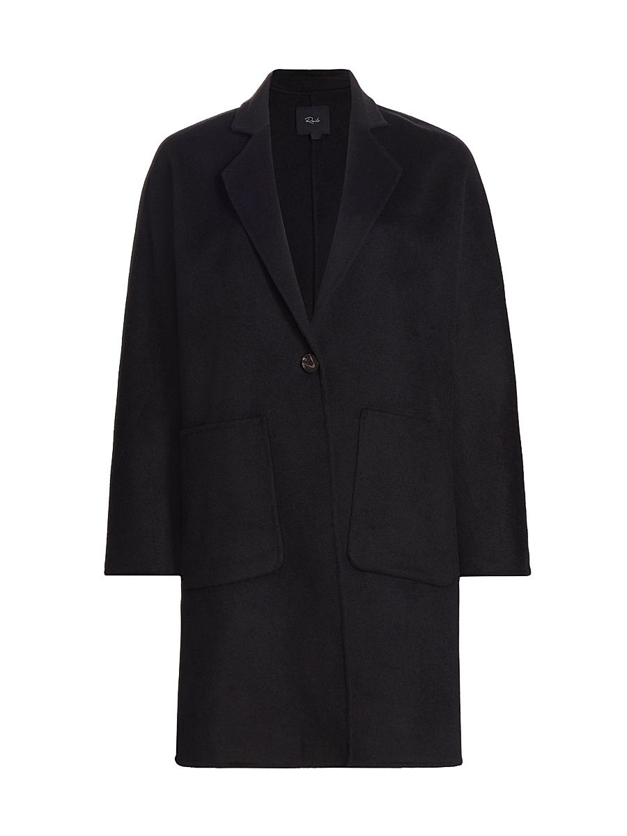 Women's Everest Wool-Blend Coat - Black - Size Large