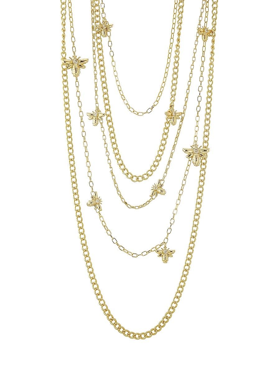 Women's Angie Goldtone & Crystal Necklace - Gold