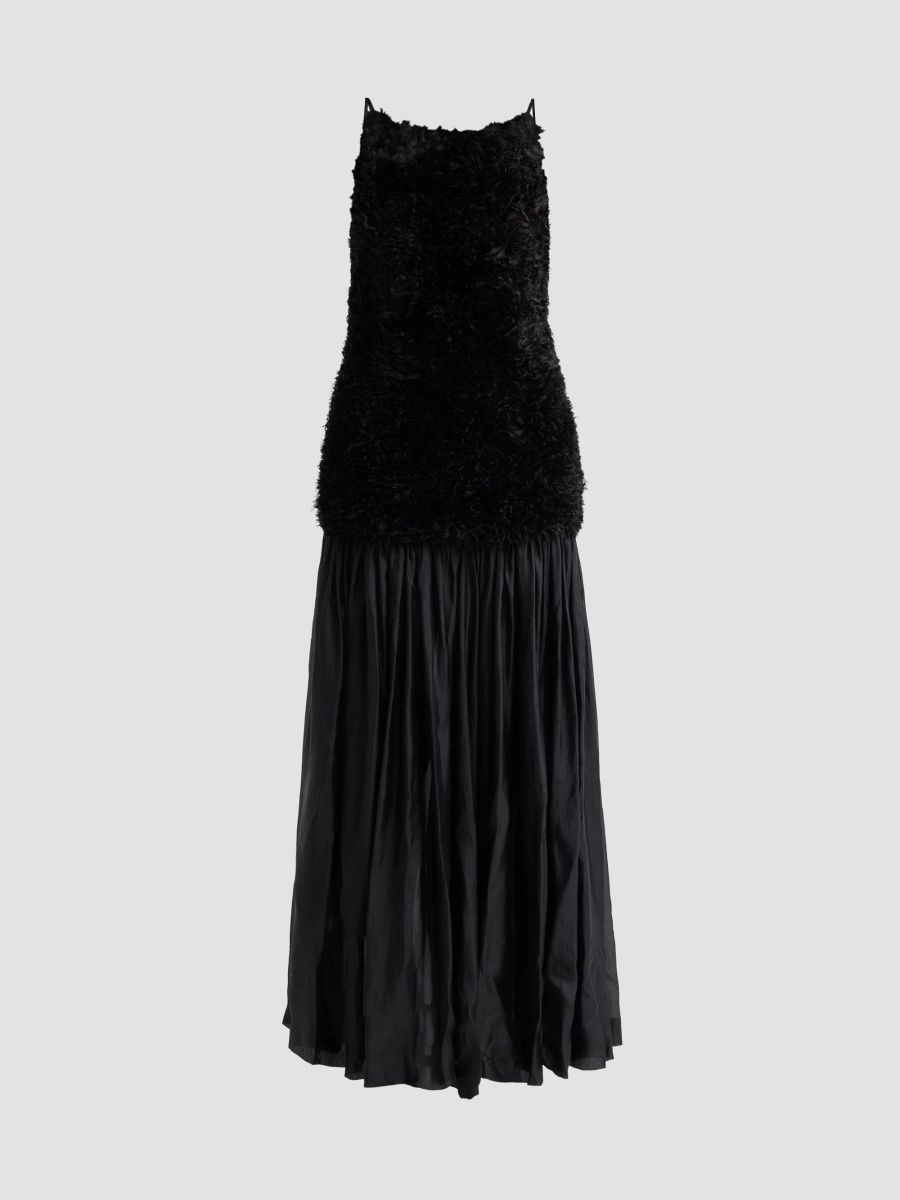 Women's Hydra Rosette Drop-Waist Gown - Black - Size 12