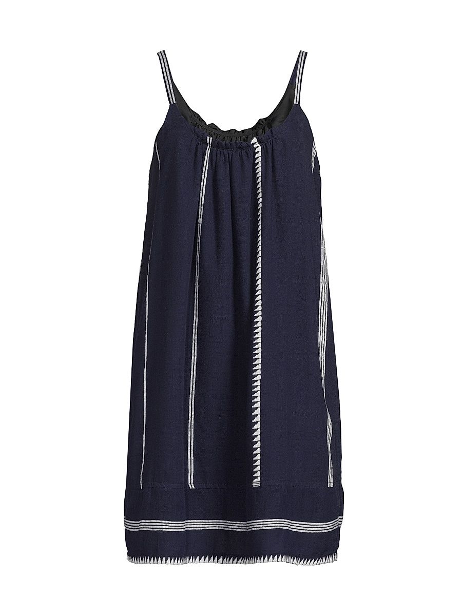 Women's Zina Cotton Scoopneck Minidress - Navy - Size Medium