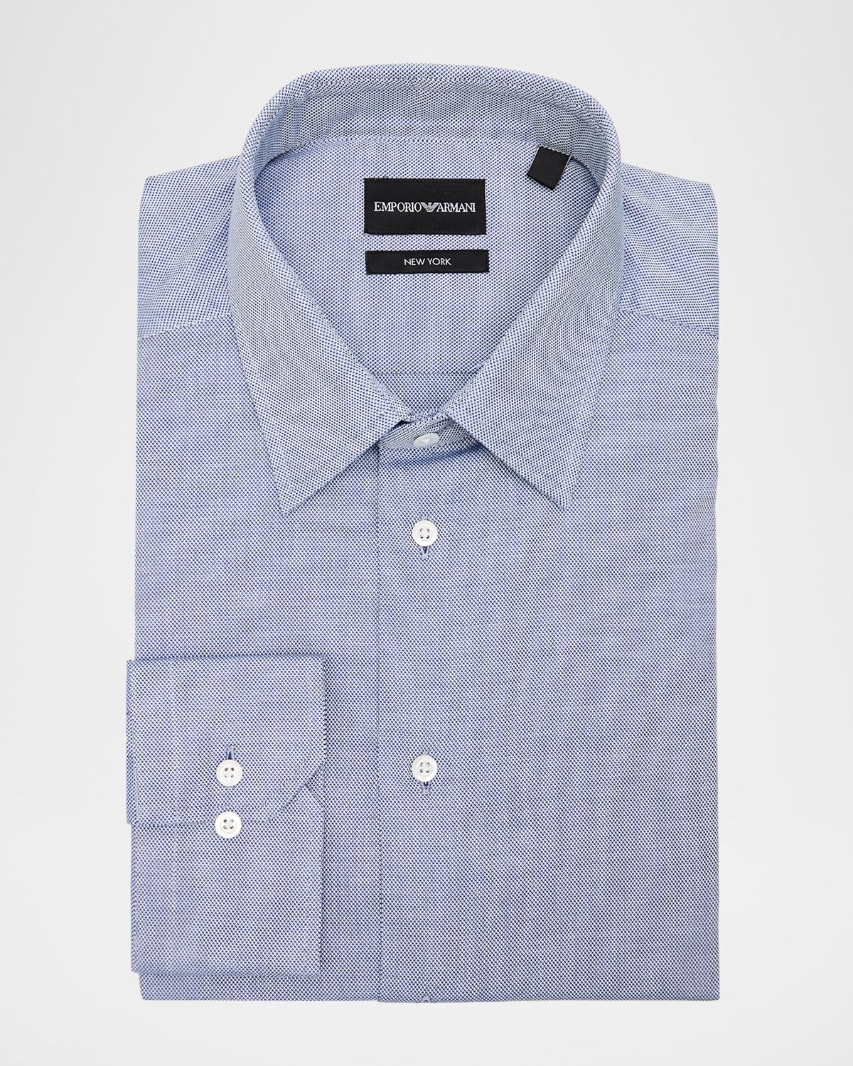 Men & apos;s Cotton Micro-Texture Point Collar Dress Shirt