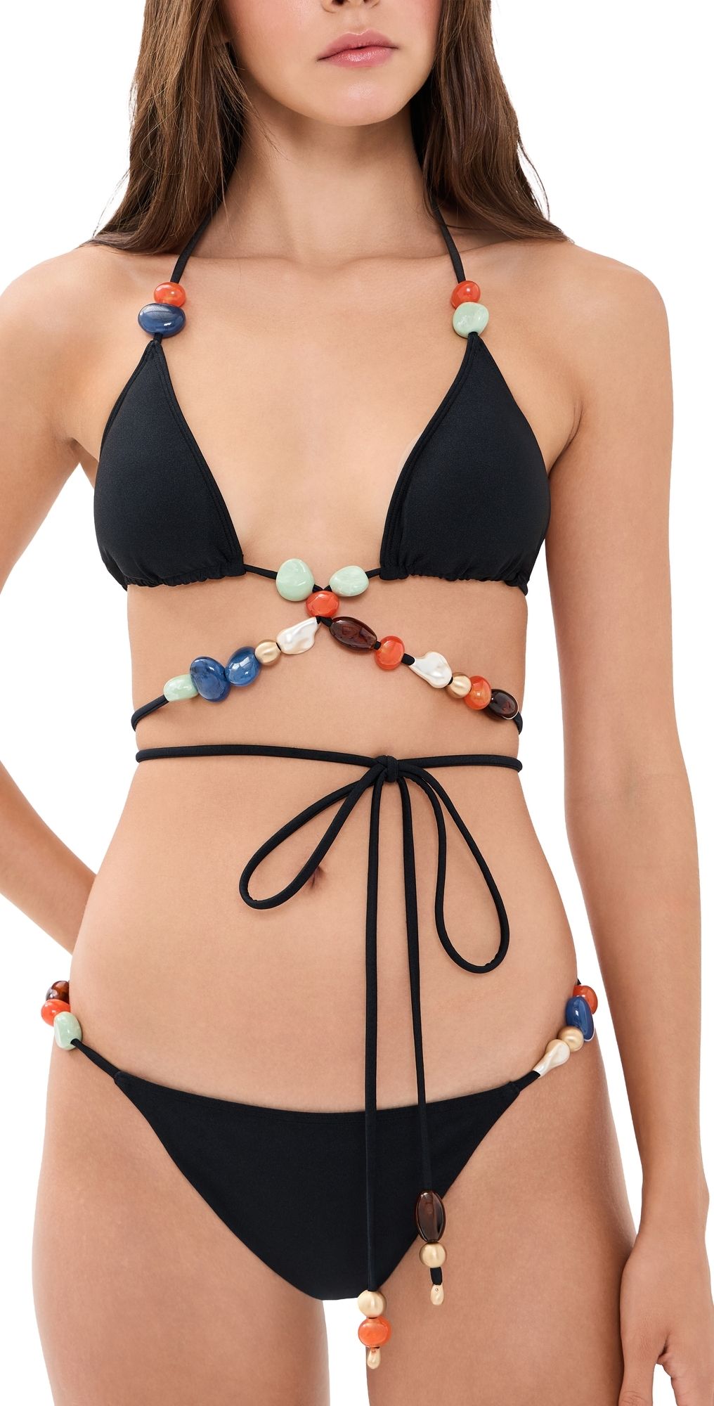 Cult Gaia Quincy Bikini Top Black XXS