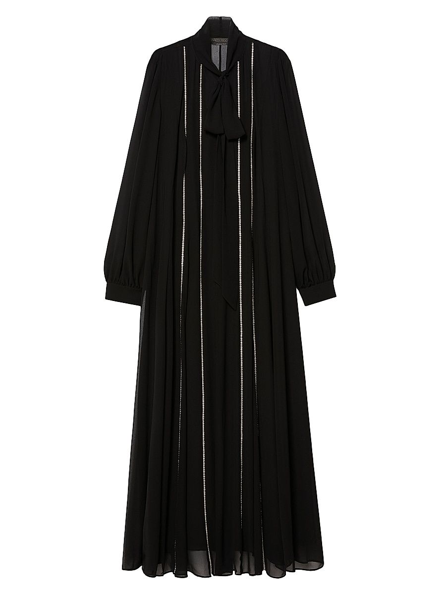 Women's Rhinestone Adorned Shirt Dress - Black - Size 22