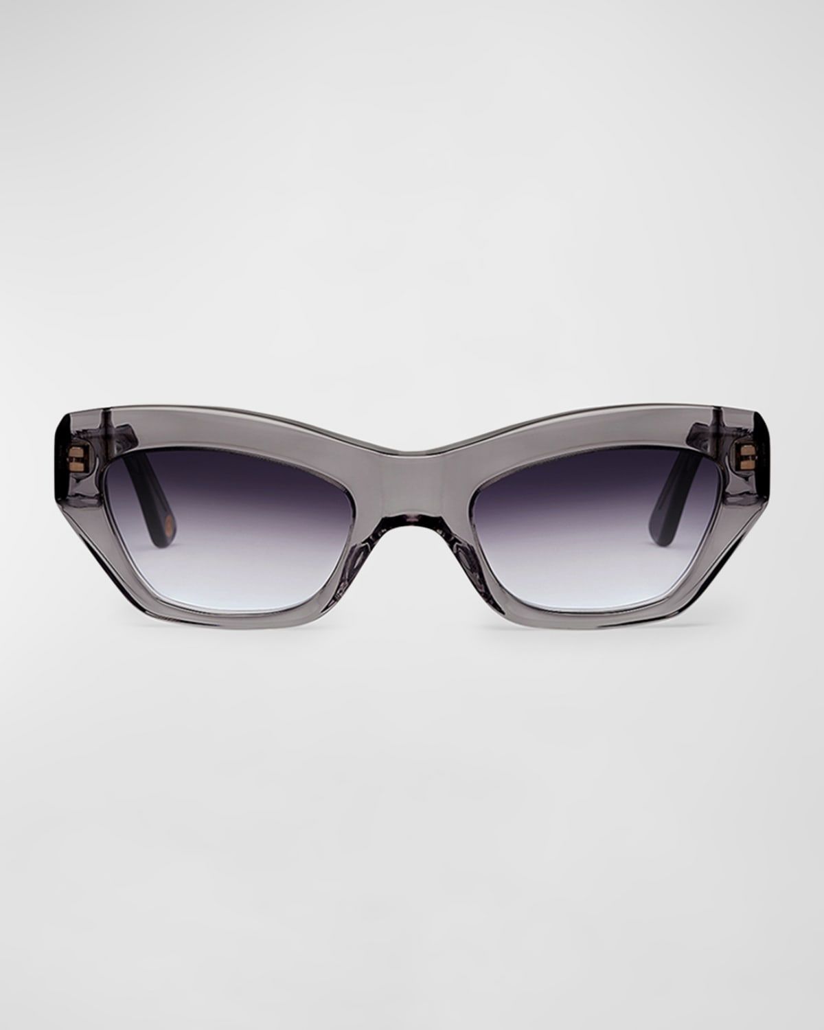 Concept 3 Gray Acetate Cat-Eye Sunglasses