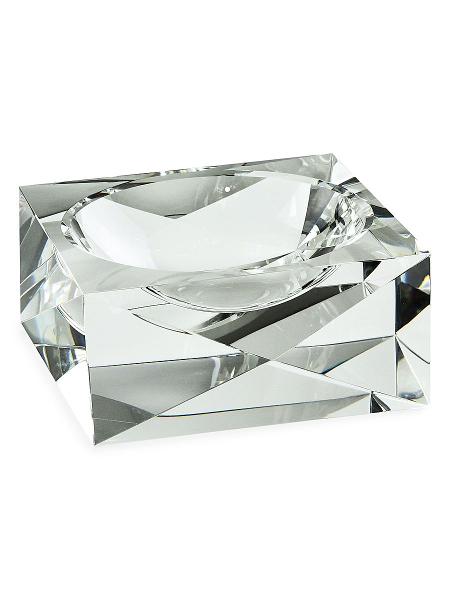 Clear Crystal Pyramid Diamond Bowl - Clear