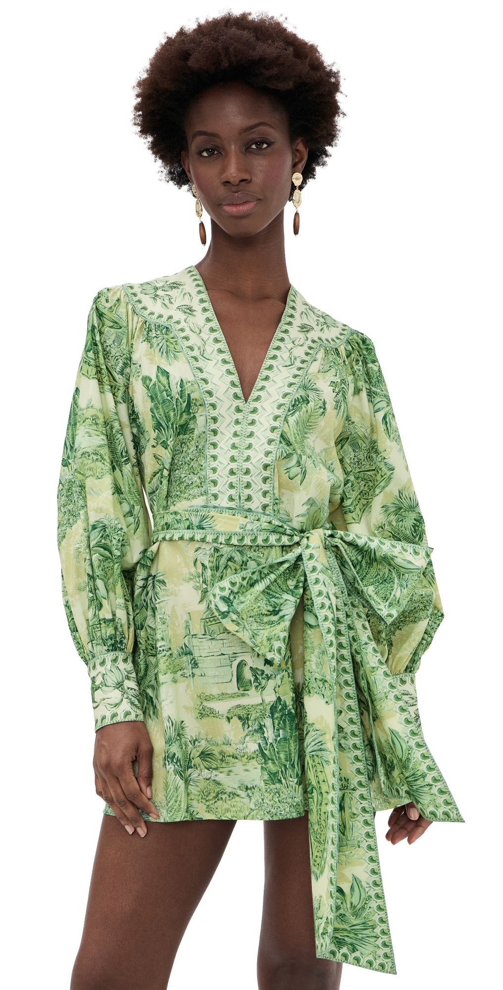 ALÉMAIS Sara Mini Dress Green 10