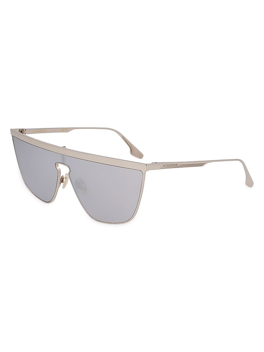 Women's V Line 59MM Shield Sunglasses - Silver Mirror Silver