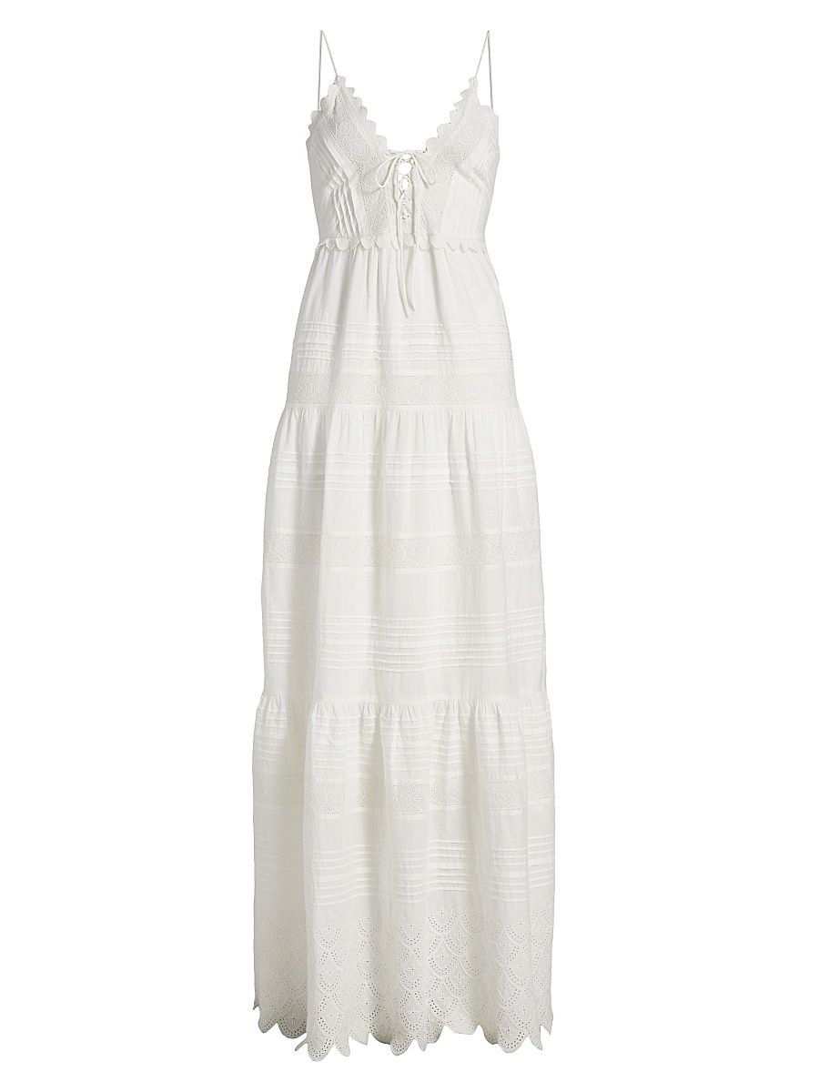 Women's Terria Cotton Maxi Dress - Optic White - Size Medium