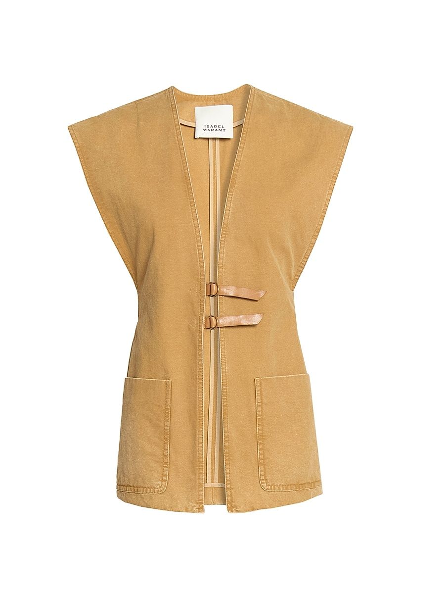 Women's Falila Denim Vest - Caramel - Size 6