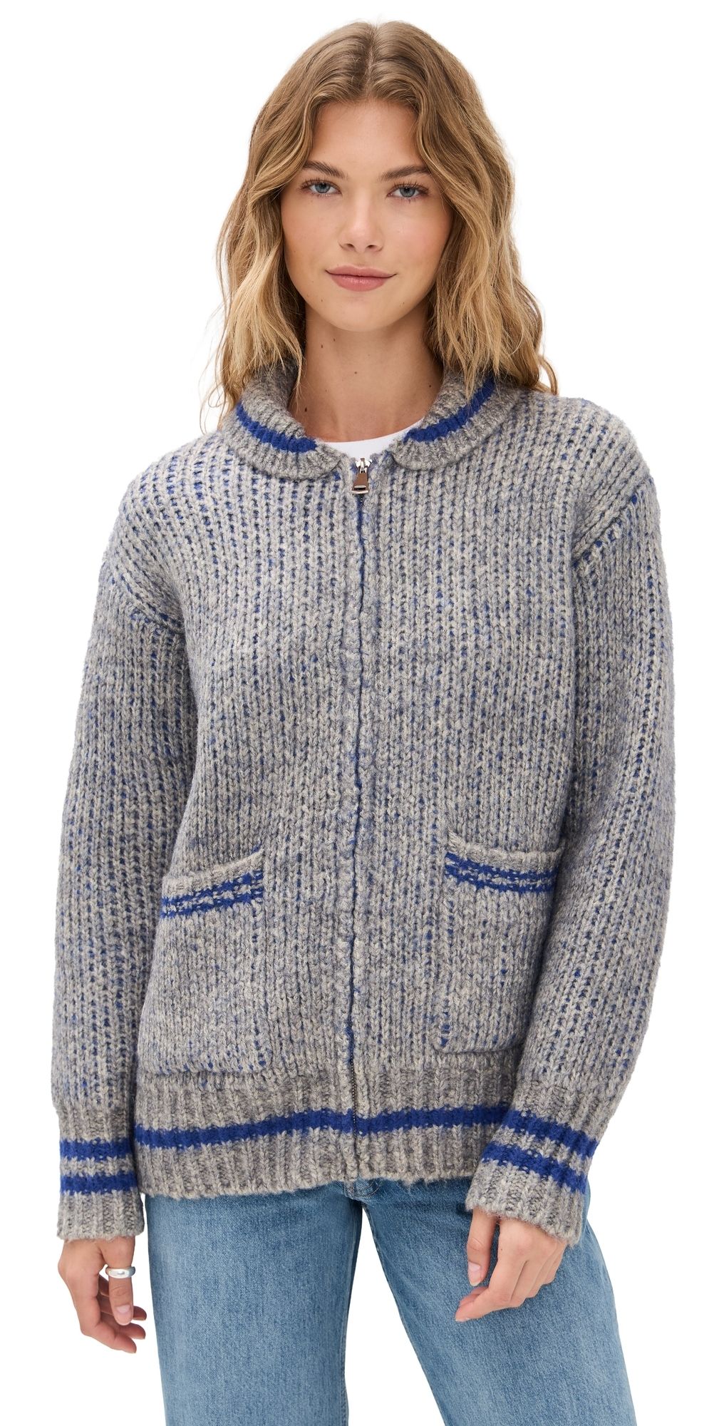 Bailey Rose Apres Ski Sweater Heather Grey L