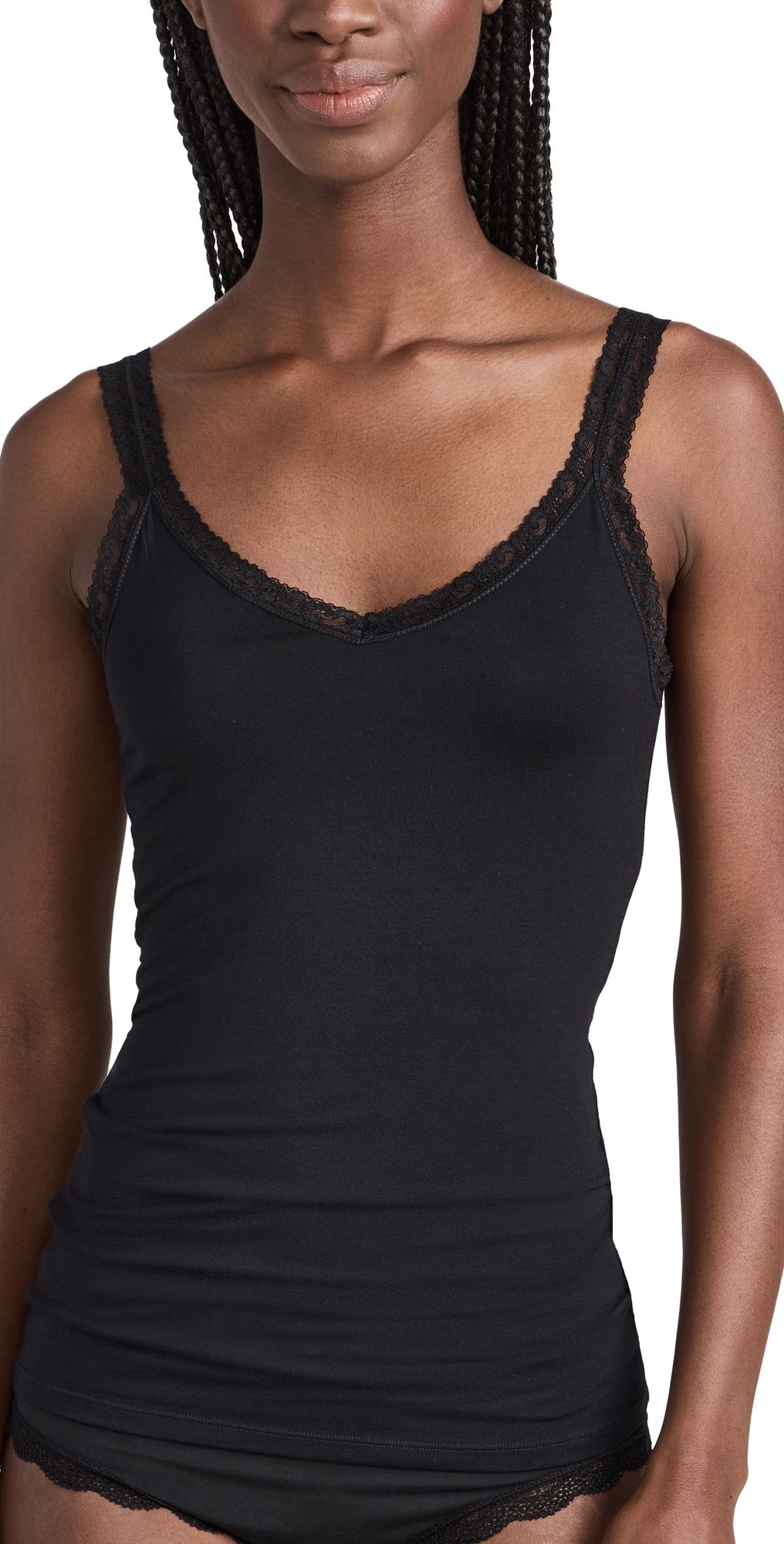 Stripe & Stare Lace Cami Black L