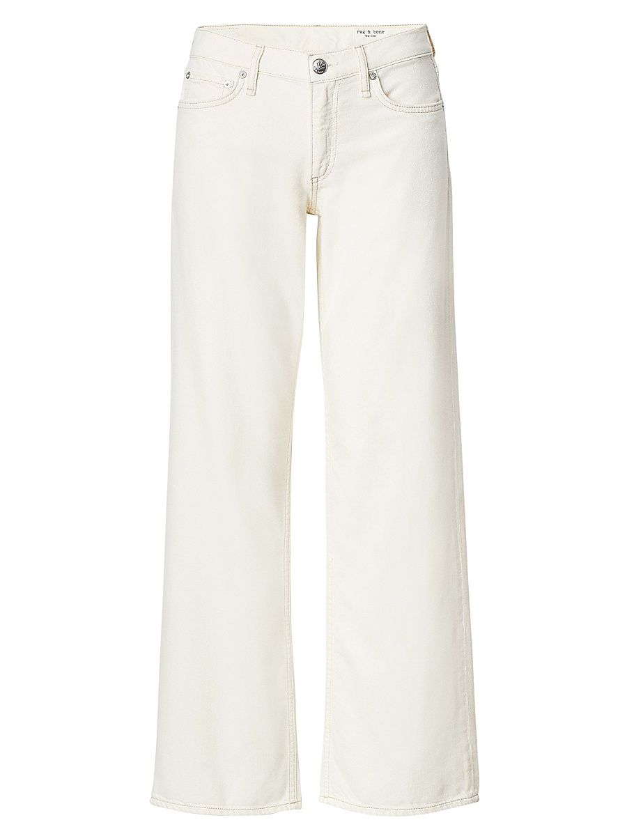 Women's Saige Low-Rise Full Straight-Leg Jeans - Ecru - Size 27