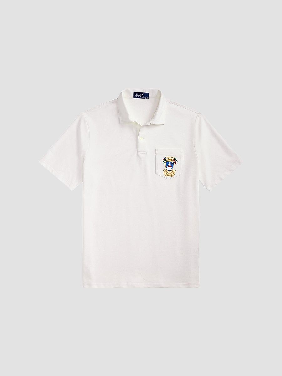 Polo Ralph Lauren Men's Cotton Mesh Short-Sleeve Polo Shirt - White - Size XXL