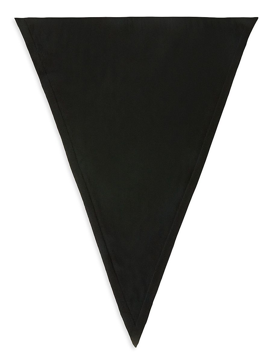 Men's Losanga-Knit Wool Scarf - Black