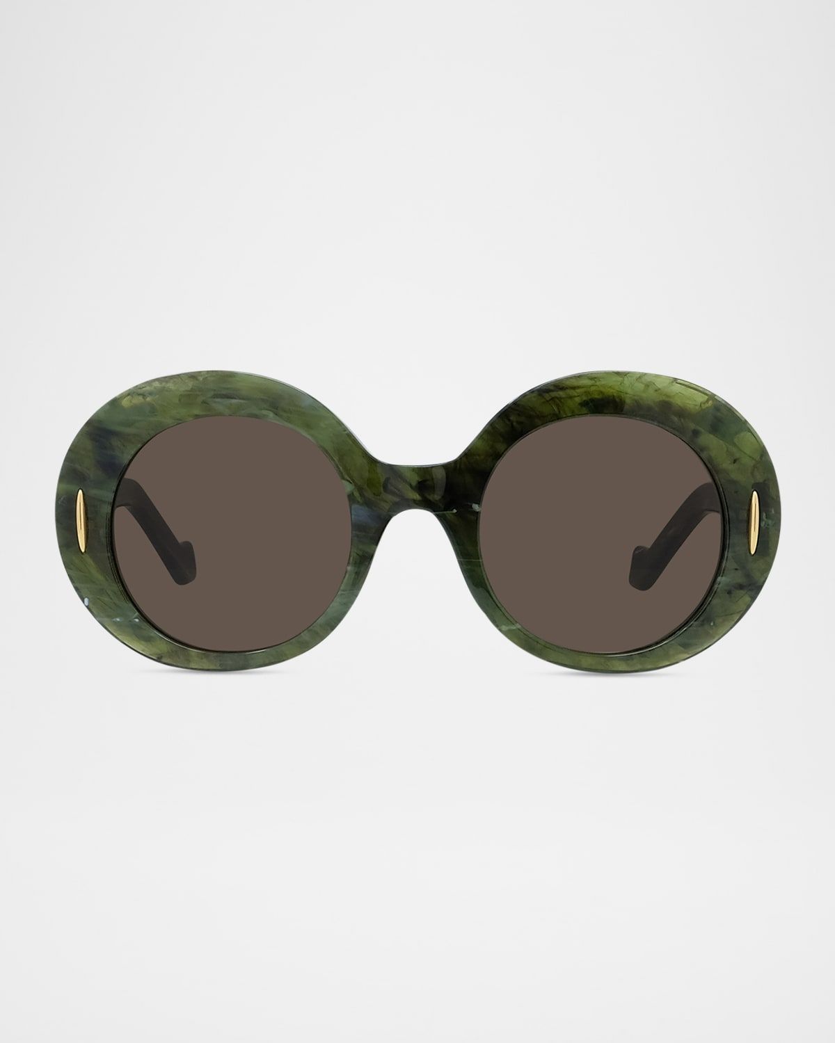 Men & apos;s Anagram Acetate and Nylon Round Sunglasses