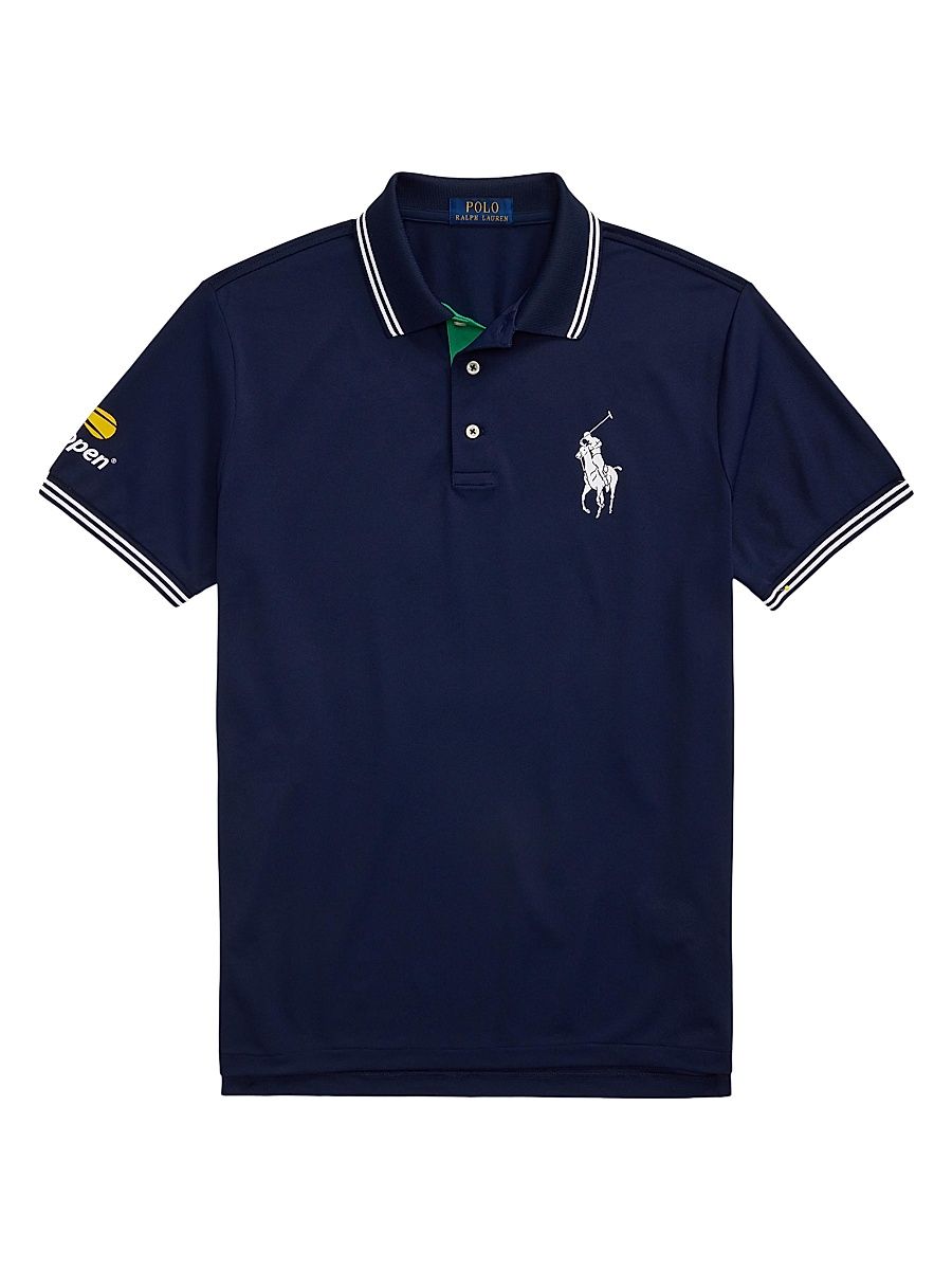 Men's Ralph Lauren x US Open Slim Fit Umpire Polo Shirt - Refined Navy Green - Size XXL