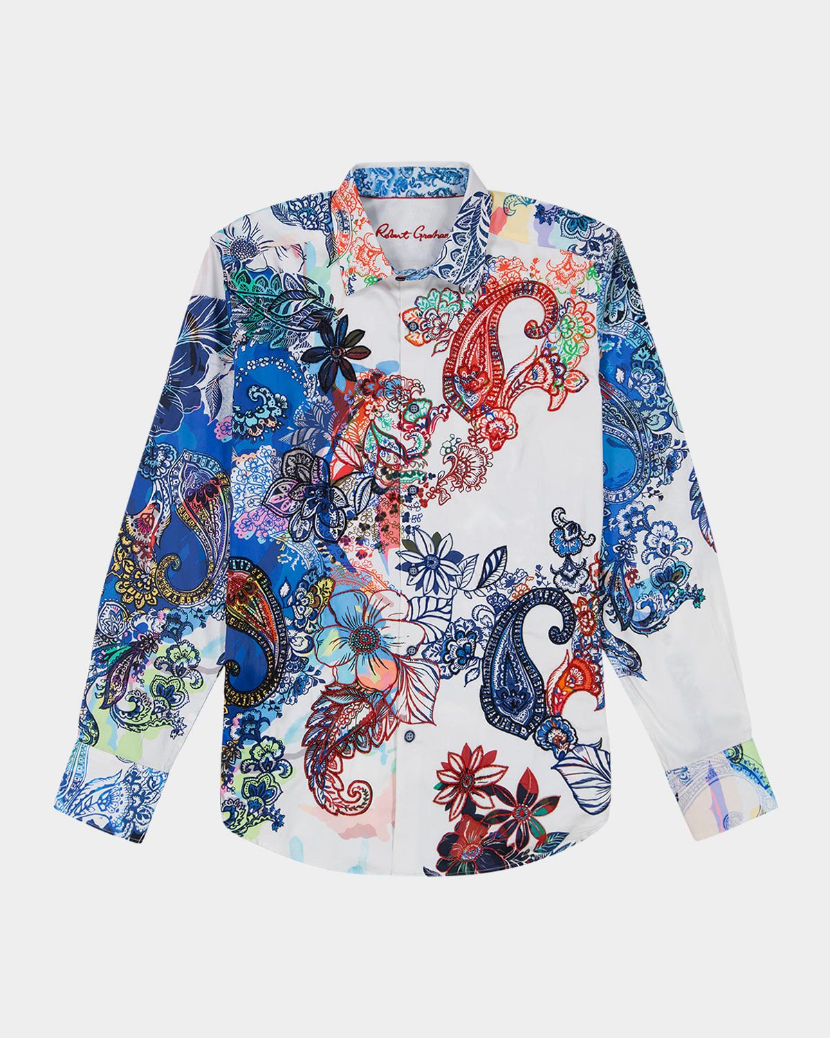 Men & apos;s Branca Cotton Paisley Sport Shirt