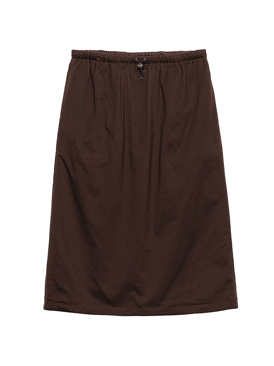 Women's Reversible Cotton Jersey and Re-Nylon Skirt - Brown - Size Medium