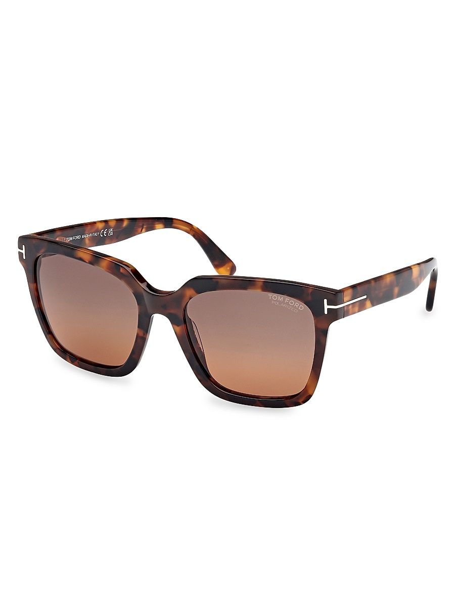Women's Selby 55MM Square Sunglasses - Tortoise Dark Havana
