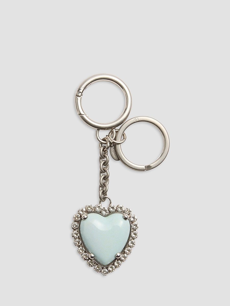 Women's Coeur Hyperbole Bag Charm with Key Chain - Palladium Azure