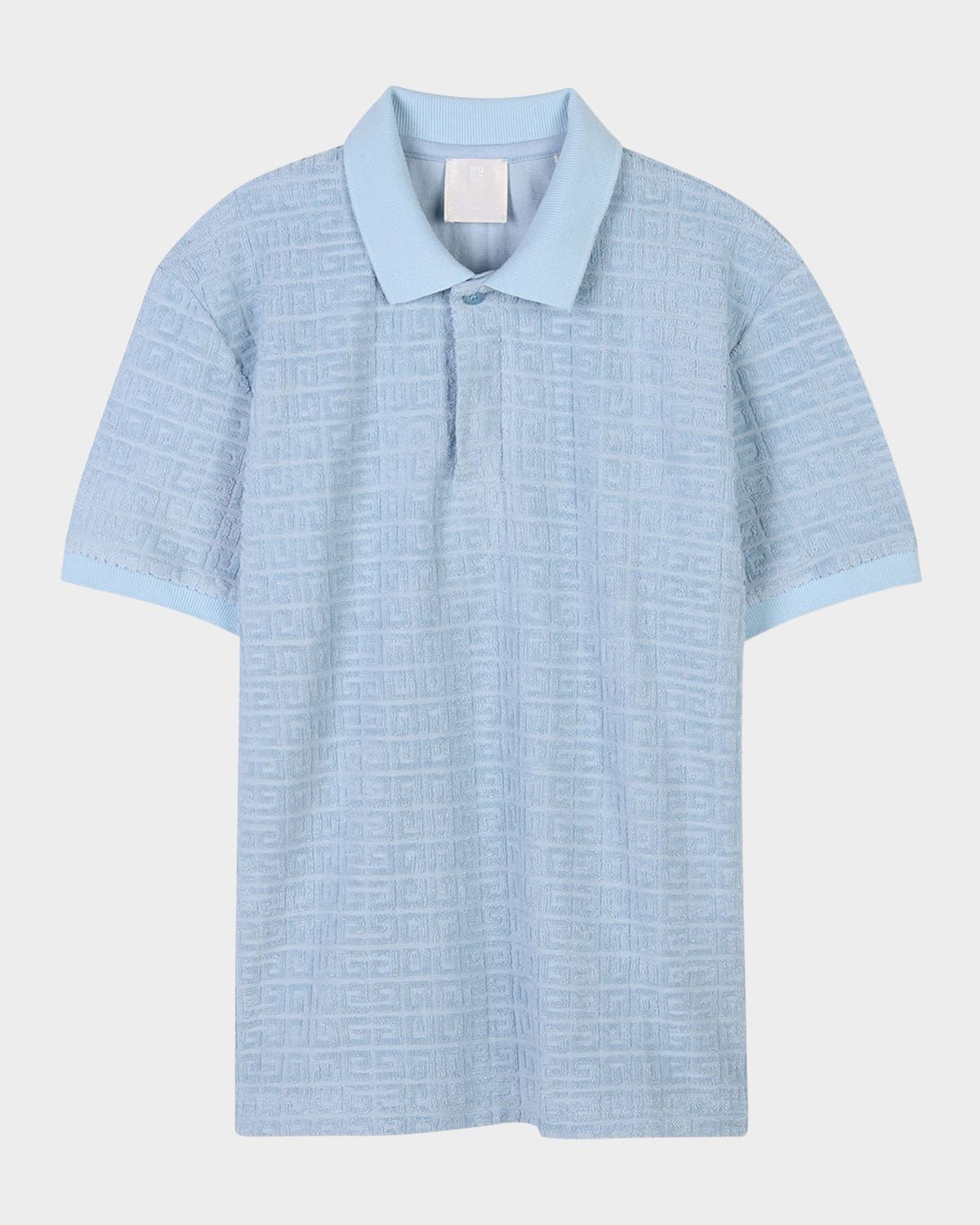 Boy & apos;s 4G Embossed Terry Cloth Polo Shirt, Size 8-14