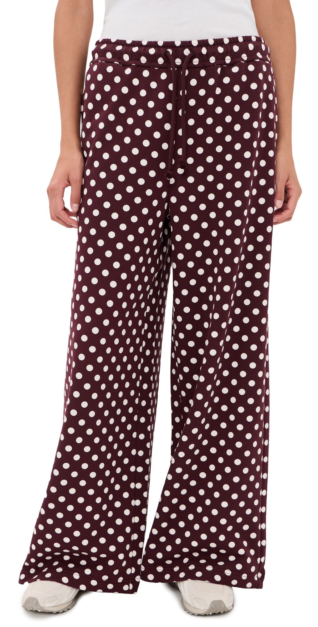 Marimekko Naturaali Pallo Kioski Pants Wine Red/Off White XXS