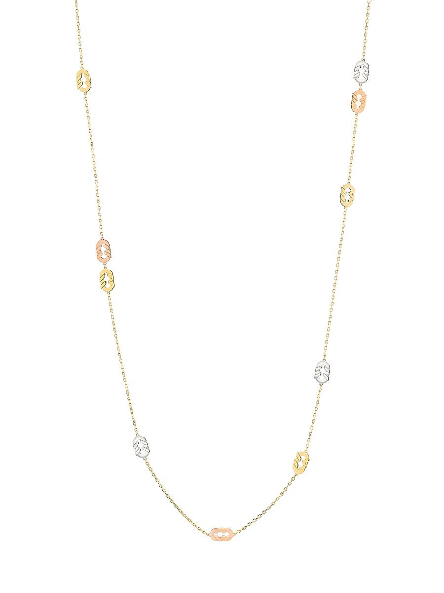 Women's Helix Station Necklace 18K Gold - Yellow Gold