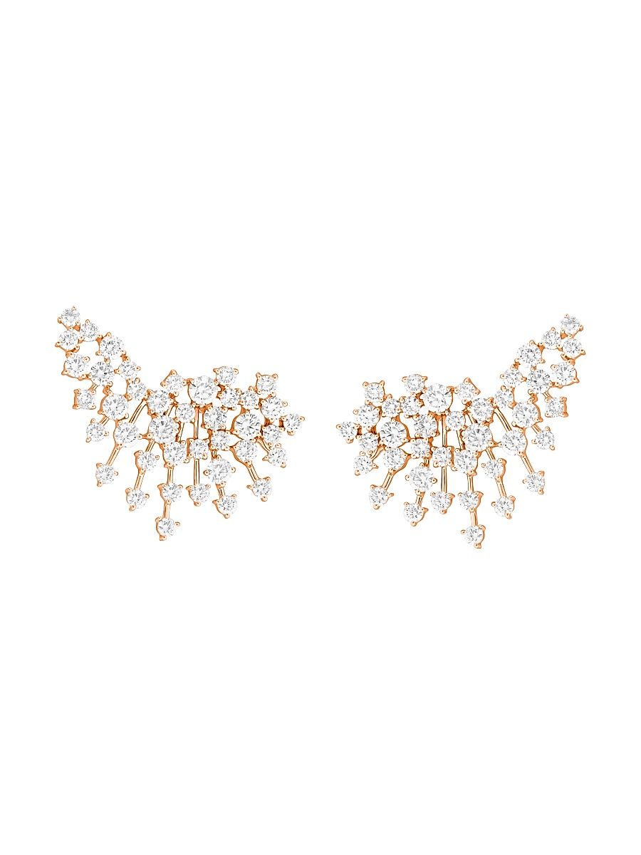 Women's Luminus 18K Rose Gold & Diamond Earrings - 18K And Diamonds