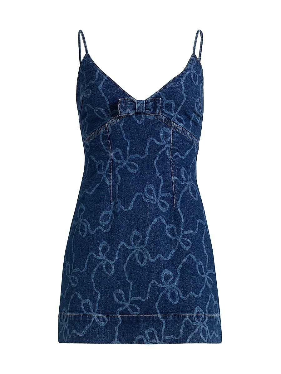 Women's Solina Ribbon Denim Minidress - Bow Chambray - Size 8