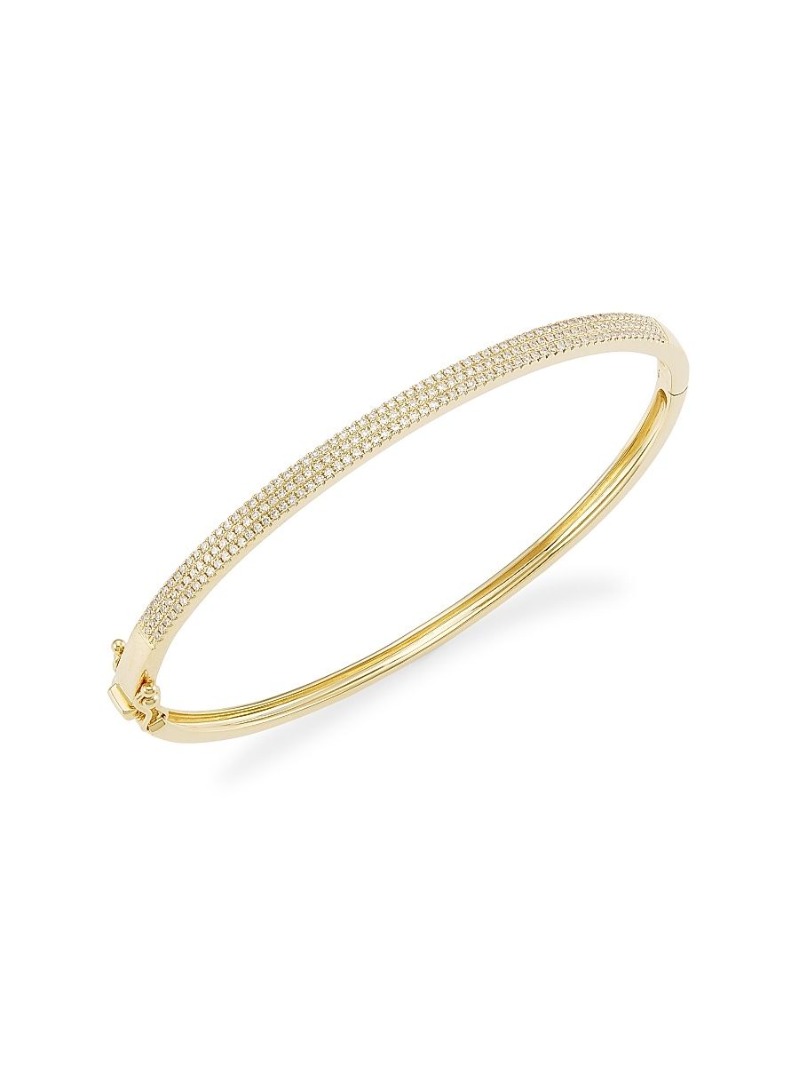 Women's 14K Gold & 0.52 TCW Diamond Bangle - Yellow Gold