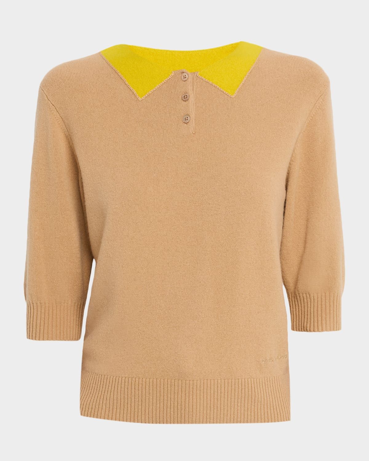 Trompe-L & apos;oeil Knit Polo Sweater