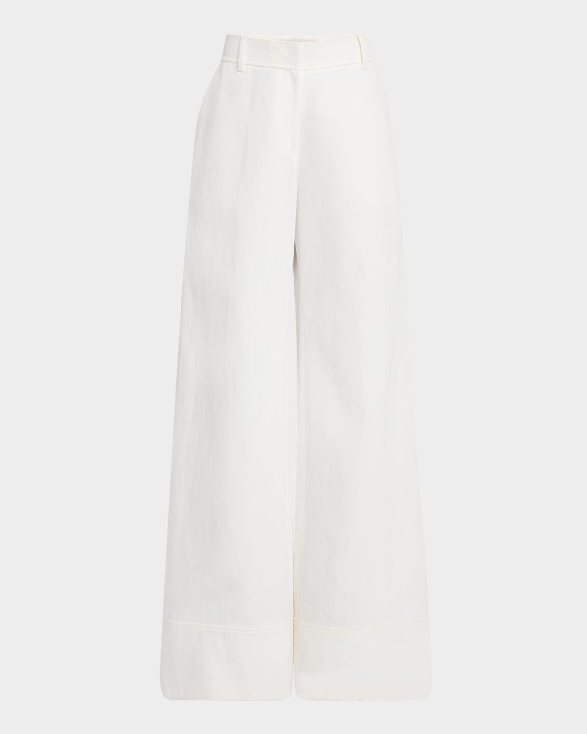 Charles Wide-Leg Twill Pants