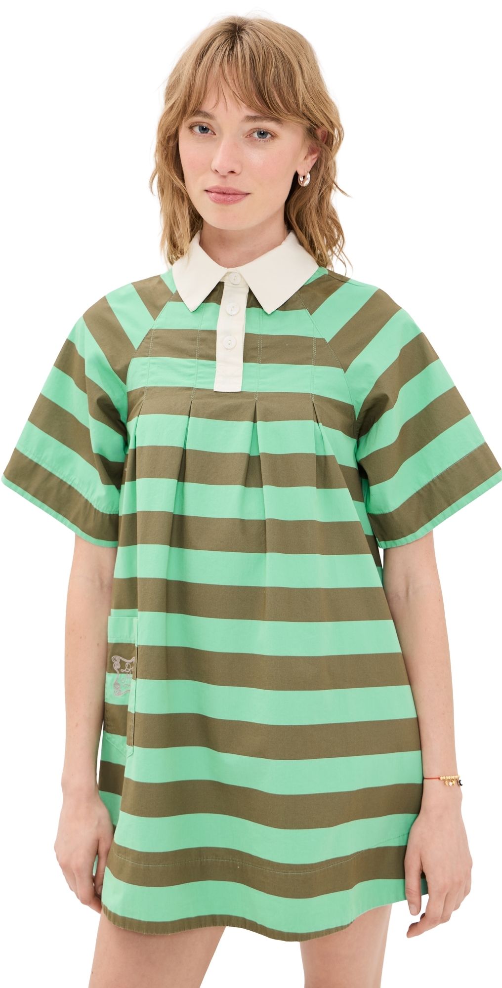 Damson Madder Maggie Mini Polo Dress Multi 12