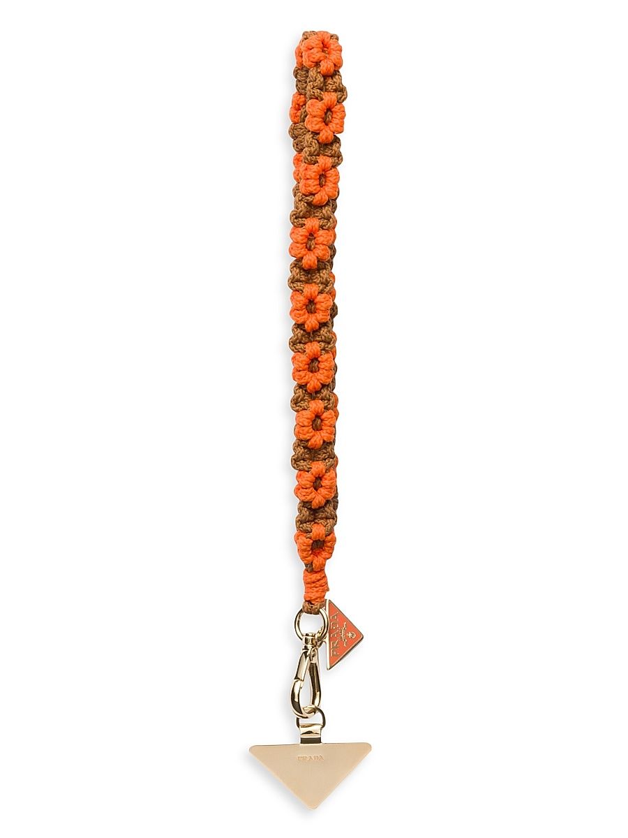 Women's Crochet Smartphone Wristlet - Orange