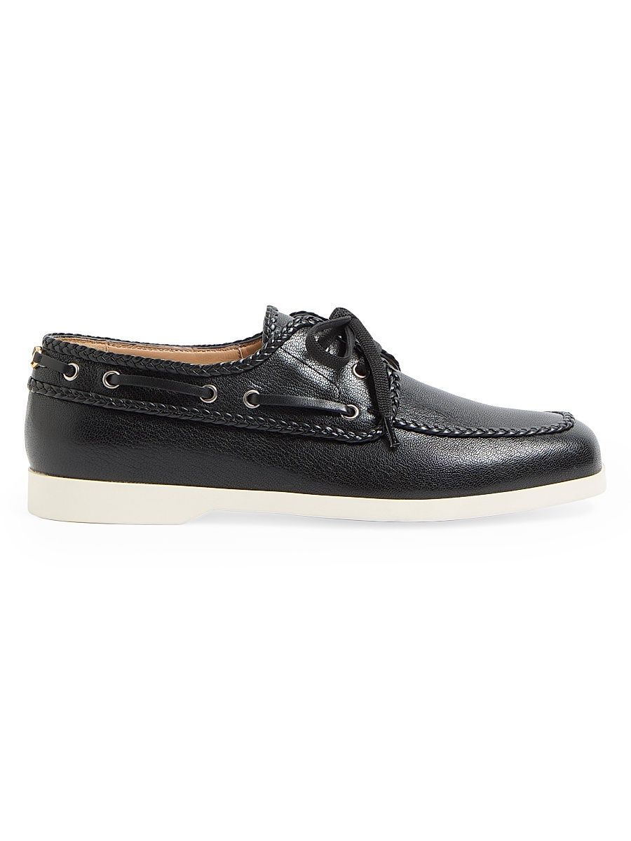 Men's Palm Avenue Kidskin Boat Shoes - Black - Size 13