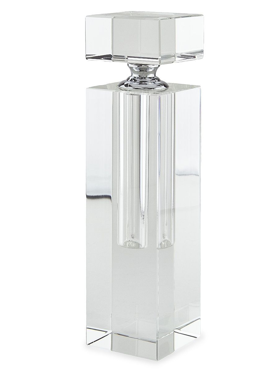 Crystal Rectangular Perfume Bottle - Clear