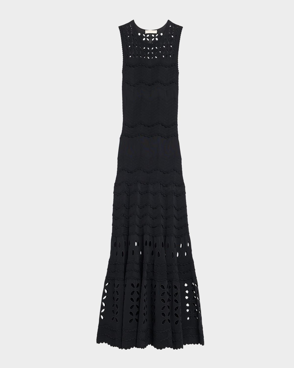Lakshmi Knit Open-Work Maxi Dress
