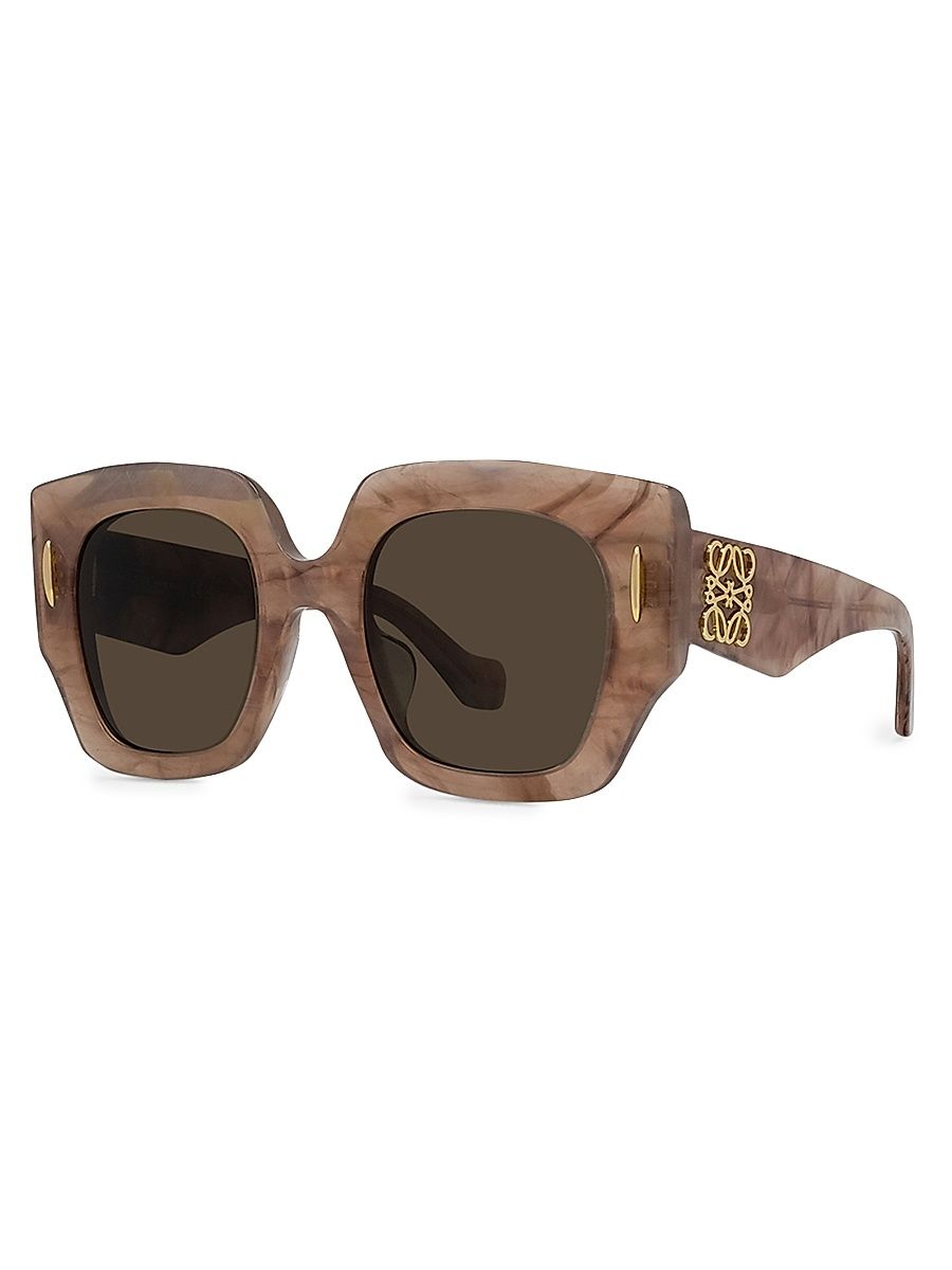 Women's 50MM Square Sunglasses - Brown
