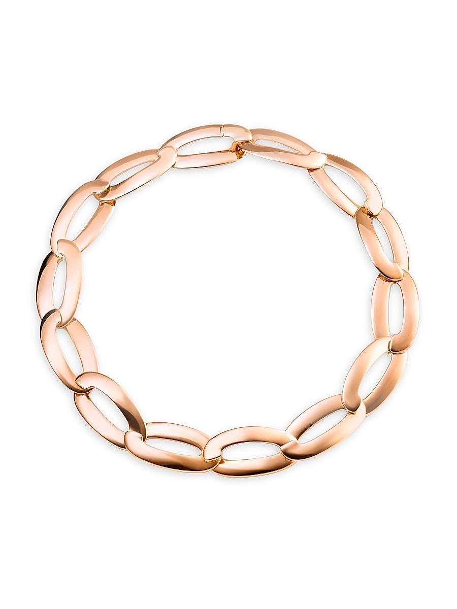 Women's Olimpia 18K Rose Gold Oval-Link Chain Necklace - Rose Gold