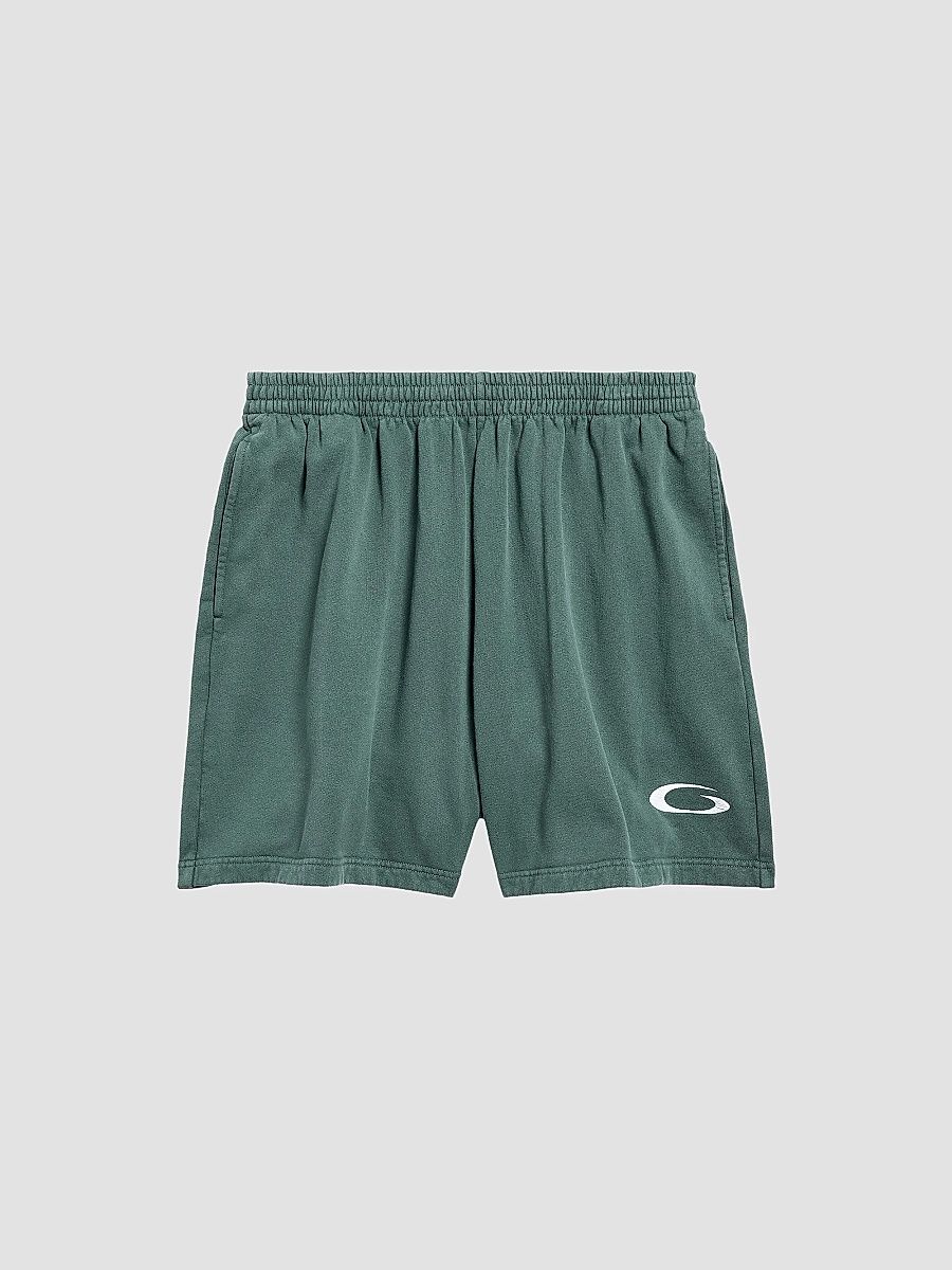 Balenciaga Men's Basketball Sweat Shorts - Dark Green - Size Large